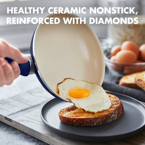 GreenPan Rio Healthy Ceramic Nonstick 16 Piece Cookware Set, Oxford